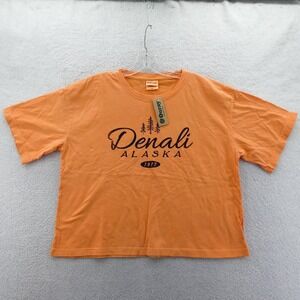 Ouray Shirt Womens Medium Denali Alaska Orange Graphic Ringspun Cotton New